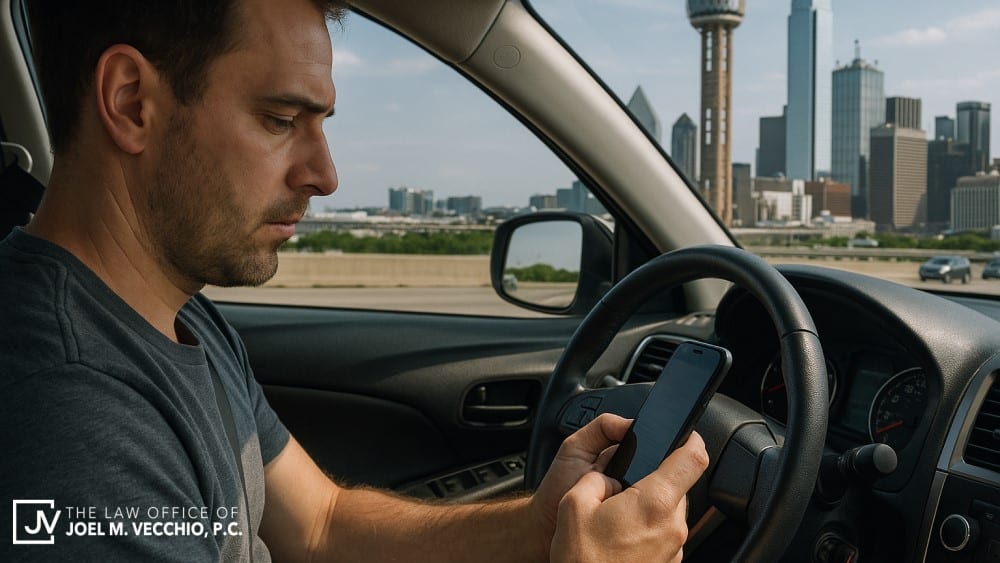 Every year in Texas, distracted driving - including texting, eating, adjusting controls, or any activity that takes a driver’s hands, eyes, or mind off the road - leads to thousands of serious injuries and hundreds of deaths, with statistics showing that just a 2 second glance away doubles crash risk. Under Texas law, texting while driving is banned statewide, handheld use is prohibited in school zones and for novice drivers, and many cities enforce even stricter hands-free ordinances. In the event of a crash, the state’s modified comparative fault rule can reduce or bar recovery if a victim shares blame, making it critical to preserve evidence like phone records, social media activity, and eyewitness testimony. Victims can seek economic, non-economic, and, in cases of gross negligence, exemplary damages - so contacting an experienced attorney like The Law Office of Joel M. Vecchio, P.C. right away ensures crucial evidence is secured and maximizes the chance of full compensation.